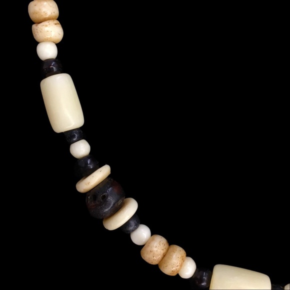 Vintage Natural Stone Wood Beads Pendant with Sun Necklace - Picture 5 of 8